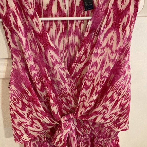 AQUA TIE FRONT SURPLICE ROMPER S NWT - Picture 9 of 16